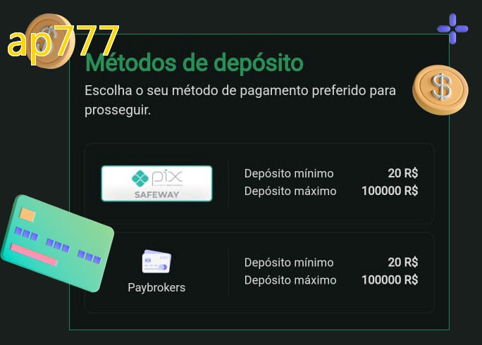 O cassino ap777bet oferece uma grande variedade de métodos de pagamento
